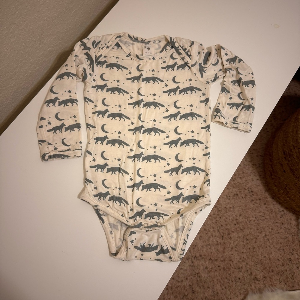Kate Quinn Bamboo Fox & Moon Baby Bodysuit